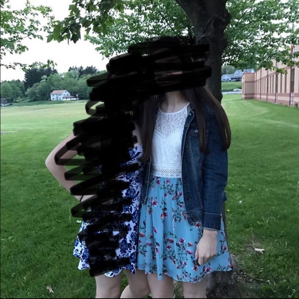 Blue & White Floral Dress